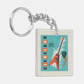 オハイオ州クリーブランド | Electric Guitar キーホルダー (正面左)