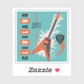 オハイオ州クリーブランド | Electric Guitar シール (シート)