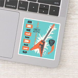 オハイオ州クリーブランド   Electric Guitar シール