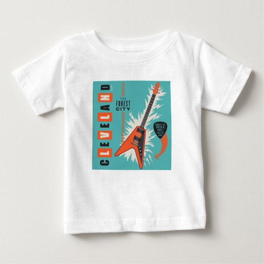 オハイオ州クリーブランド | Electric Guitar ベビーTシャツ (正面)