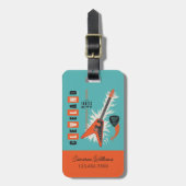 オハイオ州クリーブランド | Electric Guitar ラゲッジタグ (正面縦)