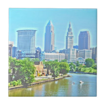 オハイオ州クリーブラン絵を描ド効果装飾タイル