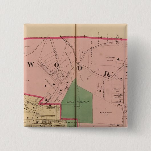 オハイオ州クルナッツヒルズ 缶バッジ (正面)