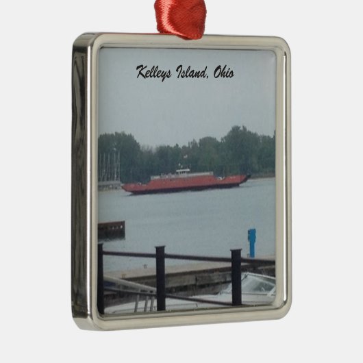オハイオ州ケリーズ島の写真オーナメント メタルオーナメント (右)