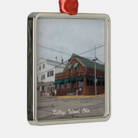 オハイオ州ケリーズ島フォトオーナメント メタルオーナメント (右)