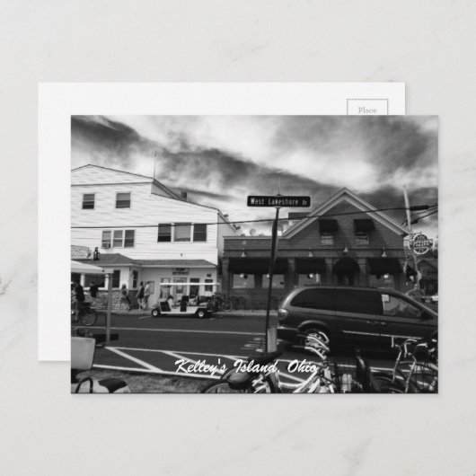 オハイオ州ケリーズ島通り写真はがき ポストカード (正面/裏面)
