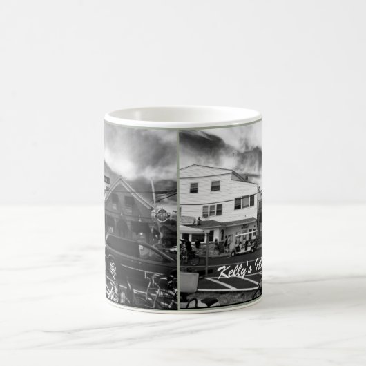 オハイオ州ケリー島通り写真マグカップ コーヒーマグカップ (中央)