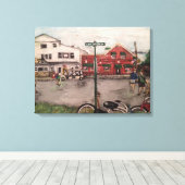 オハイオ州ケリー島「西レイクショアドライブ」 キャンバスプリント (インサイチュ (ウッドフロア))