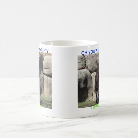 オハイオ州コピー私はオカピを聞きました コーヒーマグカップ (中央)