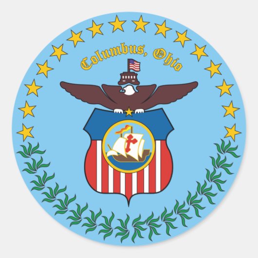 オハイオ州コロンバスのアザラシ ラウンドシール (正面)