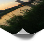 オハイオ州コロンバスのダウンタウンサンセット ポスター (角)