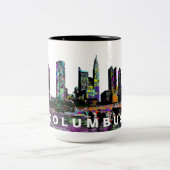 オハイオ州コロンバスの落書き ツートーンマグカップ (中央)
