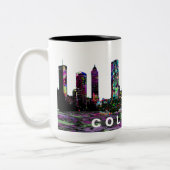 オハイオ州コロンバスの落書き ツートーンマグカップ (左)