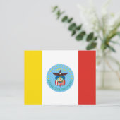 オハイオ州コロンバス国旗 ポストカード (スタンド正面)