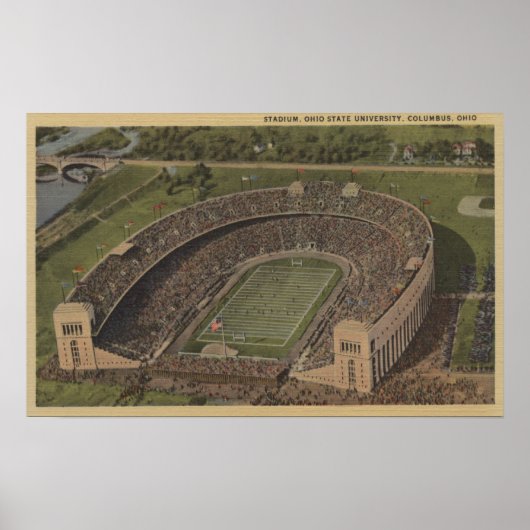 オハイオ州コロンバス – オハイオ州大学 ポスター (正面)