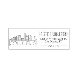 オハイオ州コロンバス |カスタムアドレスの自動入力 セルフインキングスタンプ
