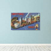 オハイオ州コロンバス – ラージレターシーン2 キャンバスプリント (インサイチュ (ウッドフロア))