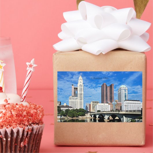 オハイオ州コロンバス 長方形シール (パーティー)