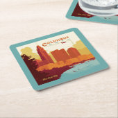 オハイオ州コロンバス | The Arch City スクエアペーパーコースター (アングル)