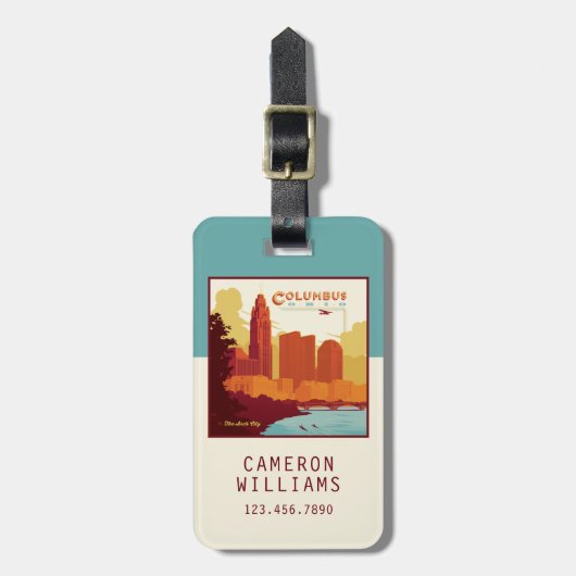 オハイオ州コロンバス | The Arch City ラゲッジタグ (正面縦)