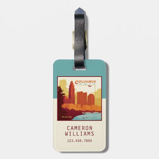 オハイオ州コロンバス | The Arch City ラゲッジタグ (裏面縦)