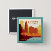 オハイオ州コロンバス | The Arch City 缶バッジ (正面&裏面)