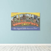 オハイオ州コロンビアナ – ラージレターシーン キャンバスプリント (インサイチュ (ウッドフロア))