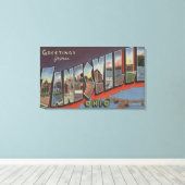 オハイオ州ザーンズビル – 大きな文字のシーン キャンバスプリント (インサイチュ (ウッドフロア))