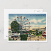 オハイオ州シンシナティのコニーアイランドモールヴィンテージ ポストカード (正面/裏面)