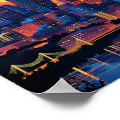 オハイオ州シンシナティの美しい夕日 ポスター (角)