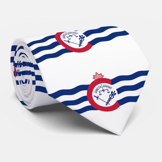 オハイオ州シンシナティ州旗と提携 ネクタイ (ロール)