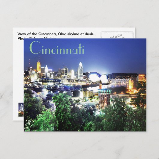 オハイオ州シンシナティ、クイーンシティ。 ポストカード (正面/裏面)