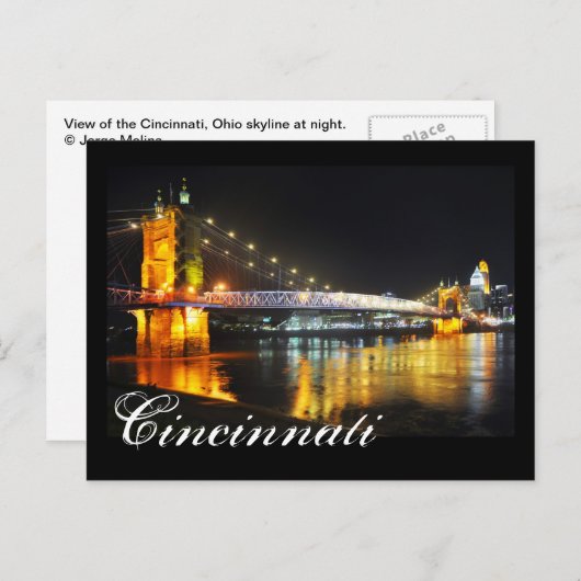 オハイオ州シンシナティ、クイーンシティ。 ポストカード (正面/裏面)