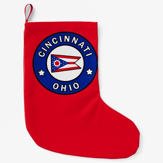 オハイオ州シンシナティ スモールクリスマスストッキング (正面)
