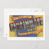 オハイオ州シンシナティ – ラージレターのシーン ポストカード (正面/裏面)