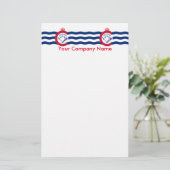 オハイオ州シンシンナティ州旗を持つ文房具 便箋 (スタンド正面)