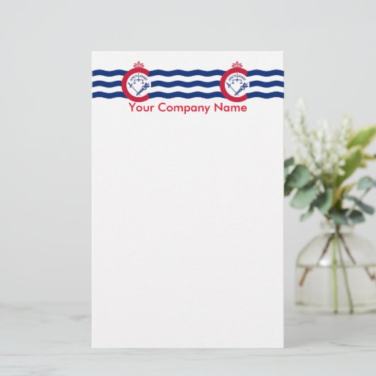 オハイオ州シンシンナティ州旗を持つ文房具 便箋 (スタンド正面)