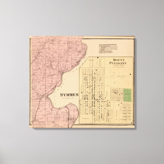 オハイオ州シンメスマウントプレザント キャンバスプリント (正面)