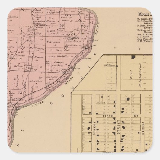 オハイオ州シンメスマウントプレザント スクエアシール (正面)