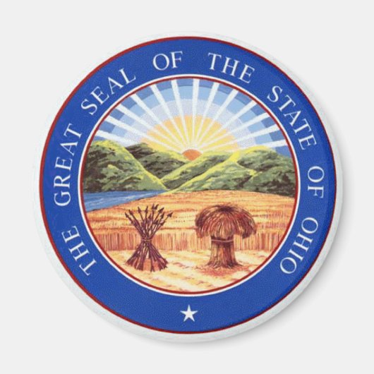 オハイオ州シール マグネット (正面)