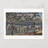 オハイオ州ジュネーブ・オン・ザ・レイク – ラージ・レター・シーン ポストカード (正面)