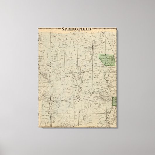 オハイオ州スプリングフィールド キャンバスプリント (正面)