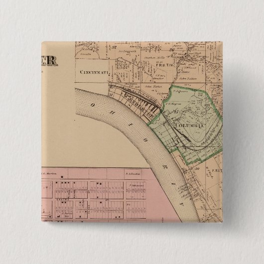 オハイオ州スペンサー·マディソンヴィル 缶バッジ (正面)