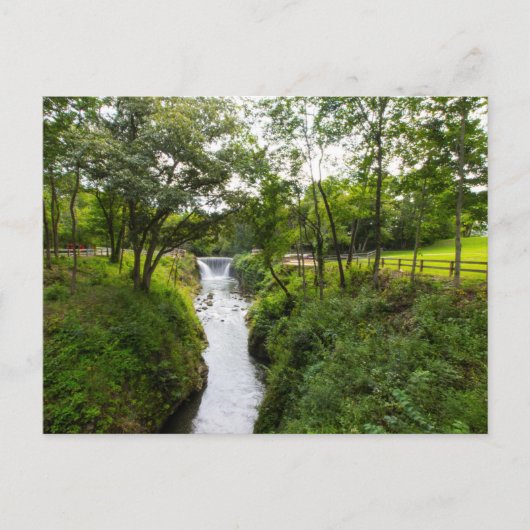 オハイオ州セダルビルのシダークリフ滝 ポストカード (正面)