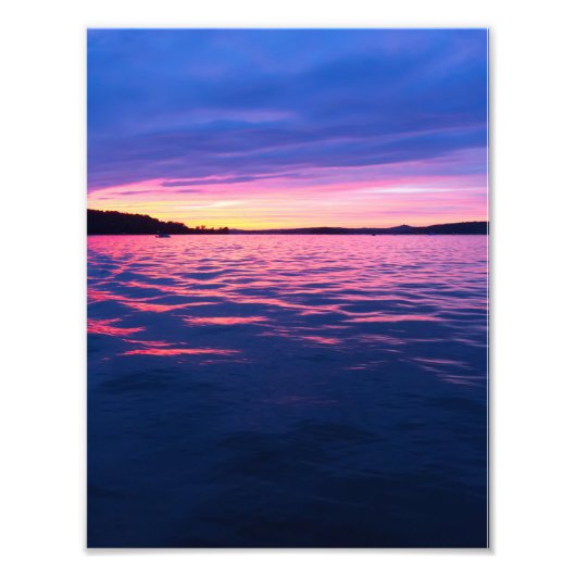 オハイオ州セネカ湖の夕日 フォトプリント            (正面)