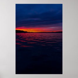 オハイオ州セネカ湖の夕日 ポスター