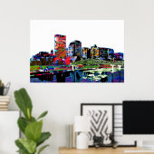 オハイオ州デイトンのグラフィティ ポスター (ホームオフィス)