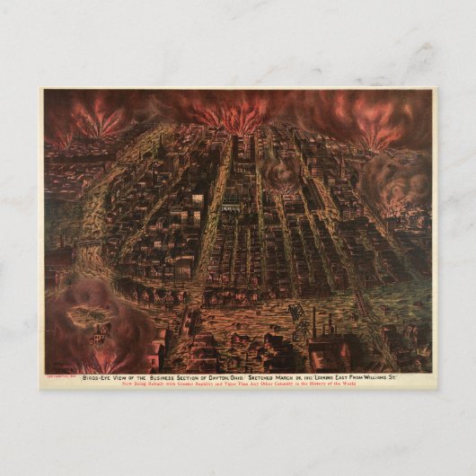 オハイオ州デイトンのビジネス部門(1913) ポストカード (正面)