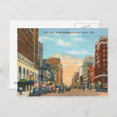 オハイオ州デイトンのメイン・セント・ヴィンテージ ポストカード (正面/裏面)