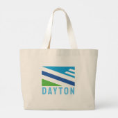 オハイオ州デイトン州旗(2021年) ラージトートバッグ (裏面)